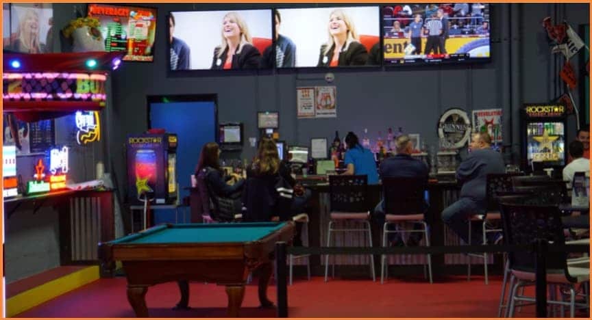 people sitting at the bar