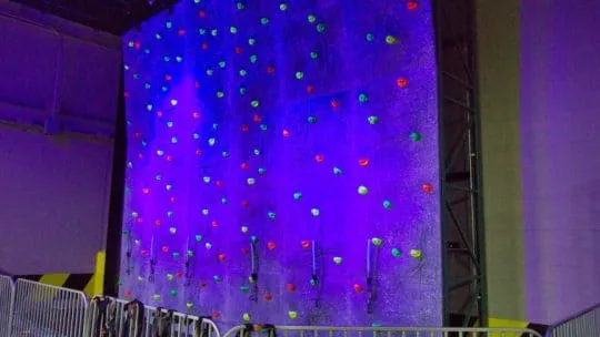 rock climbing wall