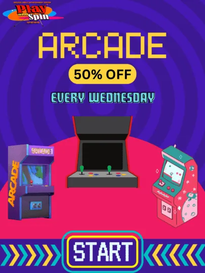 arcade 50 % off